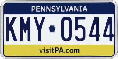PA license plate KMY0544