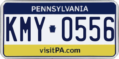 PA license plate KMY0556