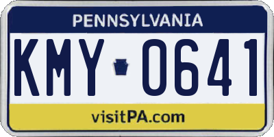PA license plate KMY0641