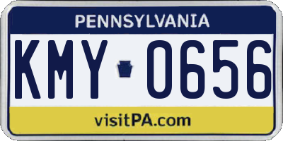 PA license plate KMY0656