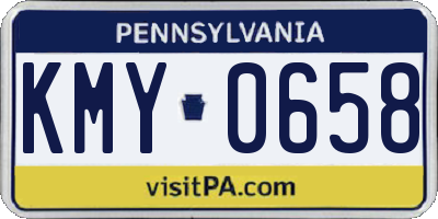 PA license plate KMY0658
