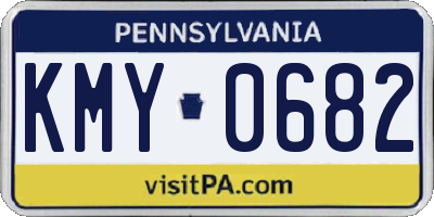 PA license plate KMY0682