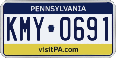PA license plate KMY0691