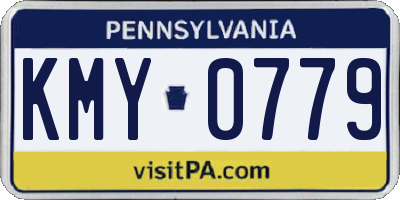 PA license plate KMY0779