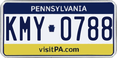 PA license plate KMY0788