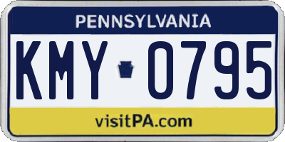 PA license plate KMY0795