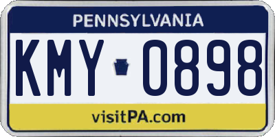 PA license plate KMY0898