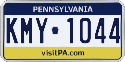 PA license plate KMY1044