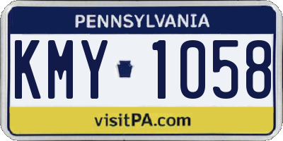 PA license plate KMY1058