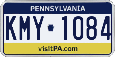 PA license plate KMY1084