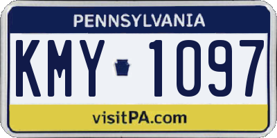 PA license plate KMY1097