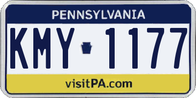 PA license plate KMY1177