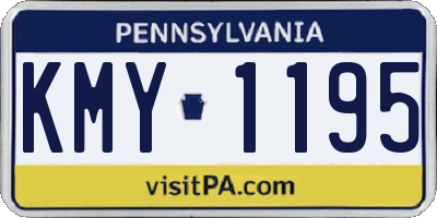 PA license plate KMY1195