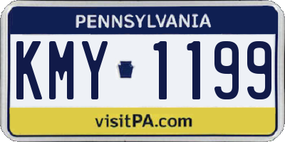 PA license plate KMY1199
