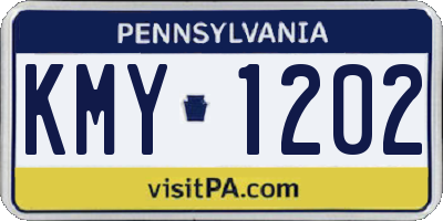 PA license plate KMY1202