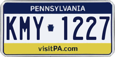 PA license plate KMY1227
