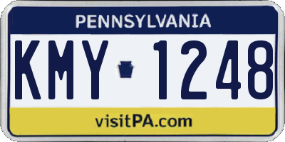 PA license plate KMY1248