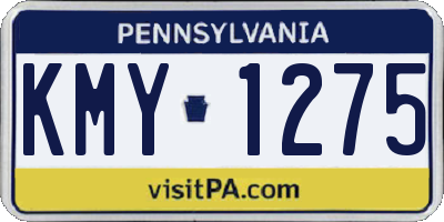 PA license plate KMY1275