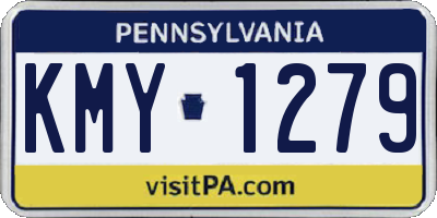 PA license plate KMY1279