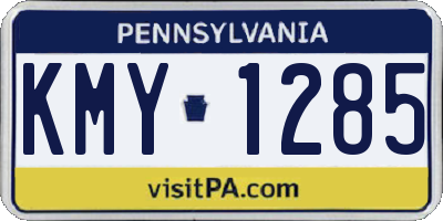 PA license plate KMY1285