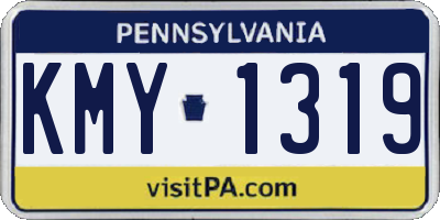 PA license plate KMY1319