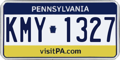PA license plate KMY1327