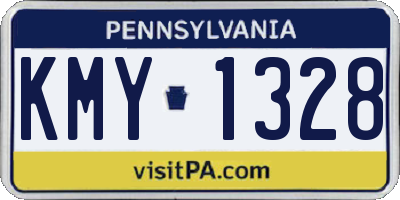 PA license plate KMY1328