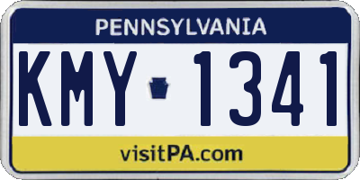 PA license plate KMY1341