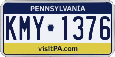 PA license plate KMY1376
