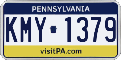 PA license plate KMY1379
