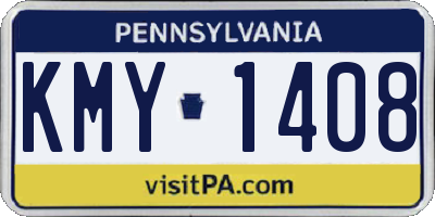 PA license plate KMY1408