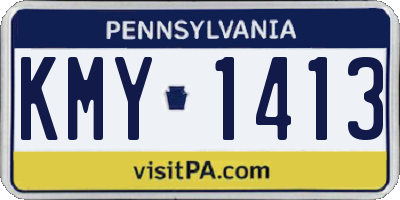 PA license plate KMY1413
