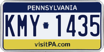 PA license plate KMY1435