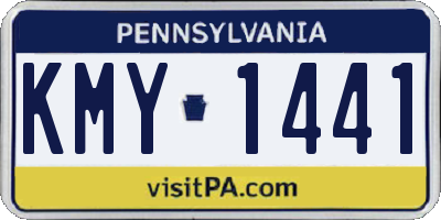 PA license plate KMY1441