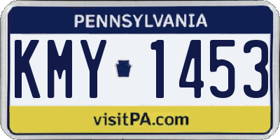 PA license plate KMY1453