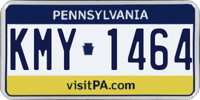 PA license plate KMY1464