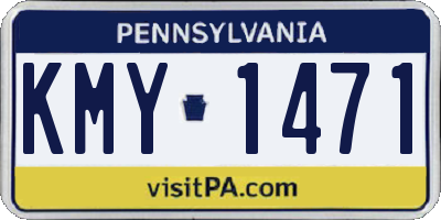 PA license plate KMY1471