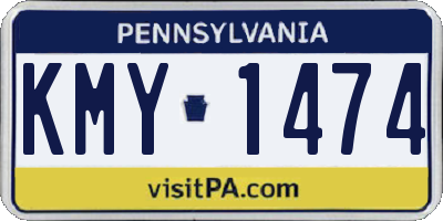 PA license plate KMY1474