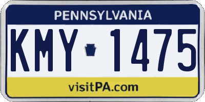 PA license plate KMY1475