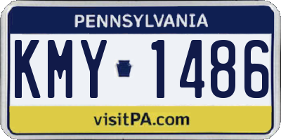 PA license plate KMY1486