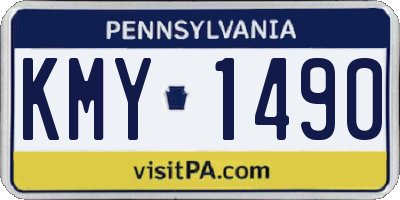 PA license plate KMY1490