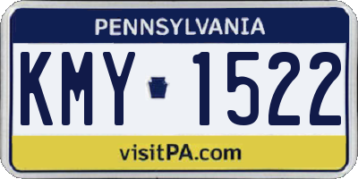 PA license plate KMY1522