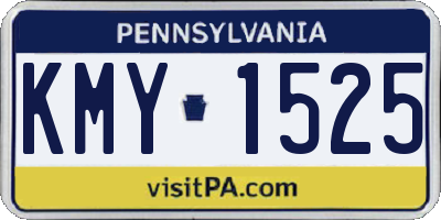 PA license plate KMY1525