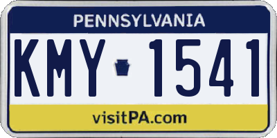 PA license plate KMY1541