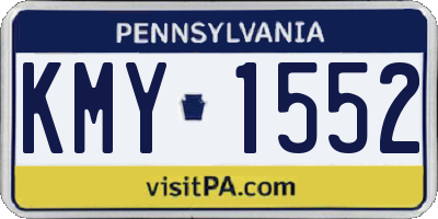 PA license plate KMY1552