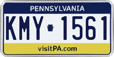 PA license plate KMY1561