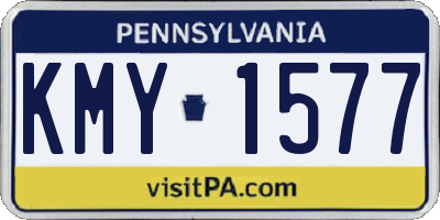 PA license plate KMY1577