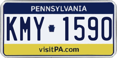 PA license plate KMY1590