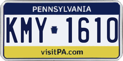 PA license plate KMY1610