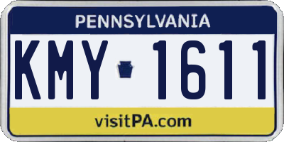 PA license plate KMY1611